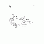 Схема вузла: Вихлопна система для Kawasaki ZX400 ZXR400R