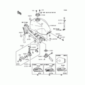 Схема вузла: Паливний бак (A8F/A8FA) для Kawasaki ZR1200 ZRX1200R