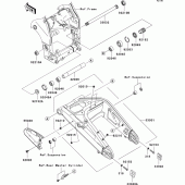 Схема вузла: Задній важіль (маятник) для Kawasaki ZX1000 Ninja ZX-10R