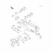 Схема узла: Задний рычаг (Маятник) для Kawasaki KX500