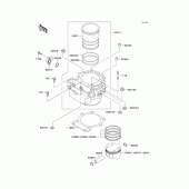 Схема узла: Цилиндр & Поршень для Kawasaki KLX650 KLX650 Motard