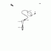 Схема узла: Система зажигания для Kawasaki KMX80 KSR-II