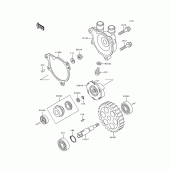 Схема вузла: Водяний насос Kawasaki KLX650 KLX650 Motard