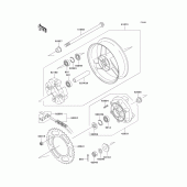Схема вузла: Заднє колесо & Привідний ланцюг для Kawasaki ZX600 ZZ-R600