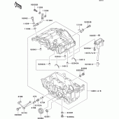 Схема узла: Картер двигателя (1/2) для Kawasaki EX250 ZZR250