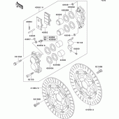 Схема узла: Передний тормоз для Kawasaki ZX600 Ninja ZX-6R