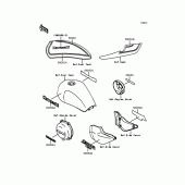 Схема вузла: Наклейки для Kawasaki ZR750 Zephyr