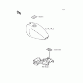 Схема вузла: Інформаційні наклейки для Kawasaki ZR400 Zephyr X