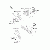 Схема узла: Подножки для Kawasaki ZX1200 Ninja ZX-12R