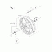 Схема вузла: Front wheel для Kawasaki ZR750 Z750S