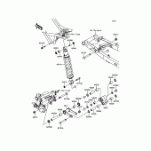 Схема узла: Подвеска/задний амортизатор для Kawasaki KLX150 KLX150L