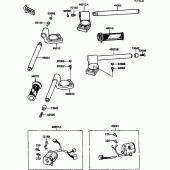 Схема узла: Руль & Пульт управления рулевой для Kawasaki ZX900 GPZ900R