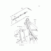 Схема вузла: Троси для Kawasaki KX450 KX450F
