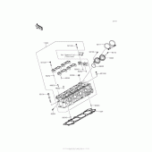 Схема узла: Головка цилиндра для Kawasaki ZX1400 Ninja ZX-14R