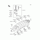 Схема вузла: Колінчастий вал для Kawasaki ZR250 Balius