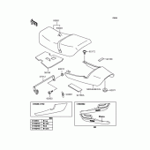 Схема вузла: Сидіння для Kawasaki ZR750 Zephyr