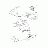 Схема вузла: Decals(green/black)(zx900-f1) для Kawasaki ZX900 Ninja ZX-9R