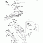 Схема узла: Taillight(s) для Kawasaki ZR800 Z800 ABS