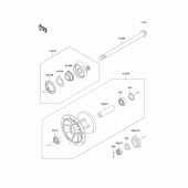 Схема узла: Ступица переднего колеса для Kawasaki KL650 KLR650
