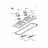 Схема узла: Клапанная крышка для Kawasaki KLZ1000 Versys 1000 LT