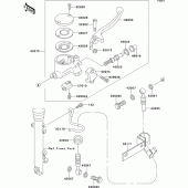 Схема вузла: Передній гальмівний циліндр для Kawasaki EJ650 W650