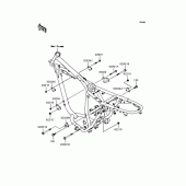 Схема узла: Крепление двигателя для Kawasaki BJ250 250TR