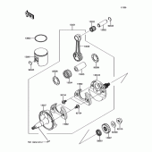 Схема узла: Поршень\Коленвал для Kawasaki KX100