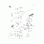 Схема вузла: Кермо & Пульт управління рульовим для Kawasaki KX125