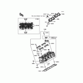 Схема узла: Головка цилиндра для Kawasaki ZX1000 Ninja H2R
