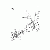 Схема вузла: Водяний насос для Kawasaki EN650 Vulcan S