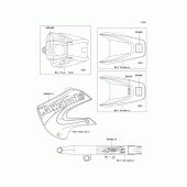 Схема вузла: Інформаційні наклейки (kx65-a1) для Kawasaki KX65