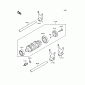 Схема вузла: Gear change drum/shift fork (s; 1/2) для Kawasaki ZX636 Ninja ZX-6R