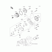 Схема вузла: Масляний насос & Масляний фільтр Kawasaki KLX250 KLX250