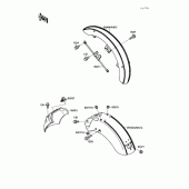 Схема вузла: Fender для Kawasaki VN1500 Vulcan 88