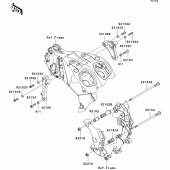 Схема узла: Крепление двигателя для Kawasaki ZX1400 Ninja ZX-14