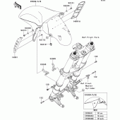 Схема вузла: Переднє крило для Kawasaki ZX1400 ZZR1400 ABS