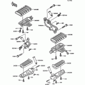 Схема вузла: Підніжки для Kawasaki VN750 VN750 Twin