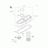 Схема вузла: Циліндр & Поршень для Kawasaki ZX600 ZZ-R600