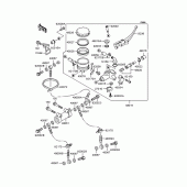 Схема вузла: Передній гальмівний циліндр Kawasaki ZX750 Ninja ZX-7R