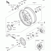 Схема узла: Ступица заднего колеса для Kawasaki ZR1000 Z1000