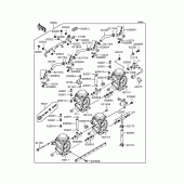Схема вузла: Карбюратор для Kawasaki ZX400 ZZR400