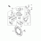 Схема вузла: Заднє гальмо для Kawasaki ZR1100 Zephyr 1100