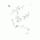 Схема узла: Переключатель передач для Kawasaki KLX650 KLX650 Motard