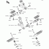 Схема вузла: Підніжки для Kawasaki ZX600 Ninja ZX-6R