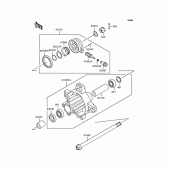 Схема узла: Ступица переднего колеса для Kawasaki KL110 KSR