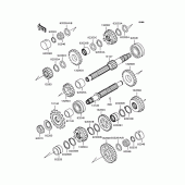 Схема узла: Трансмиссия для Kawasaki ZR750 Zephyr