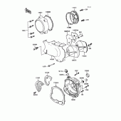 Схема вузла: Engine cover(s) для Kawasaki ZX400 Z400FII
