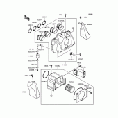 Схема вузла: Повітряний фільтр Kawasaki ZR1100 ZRX1100-II