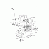 Схема вузла: Головка циліндра для Kawasaki BX250 NINJA 250SL