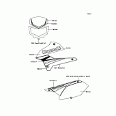 Схема вузла: Наклейки (Зелений S9F) для Kawasaki KLX250 KLX250